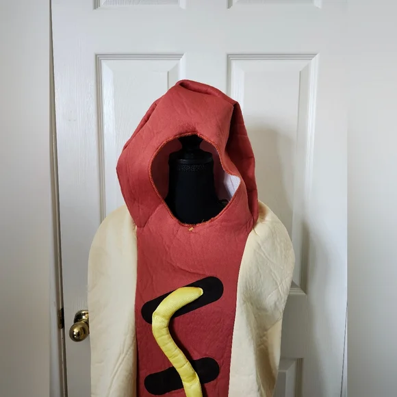 Spirit Hot Dog Costume Frankfurter With Mustard And Bun - M Mens - Picture 5 of 13